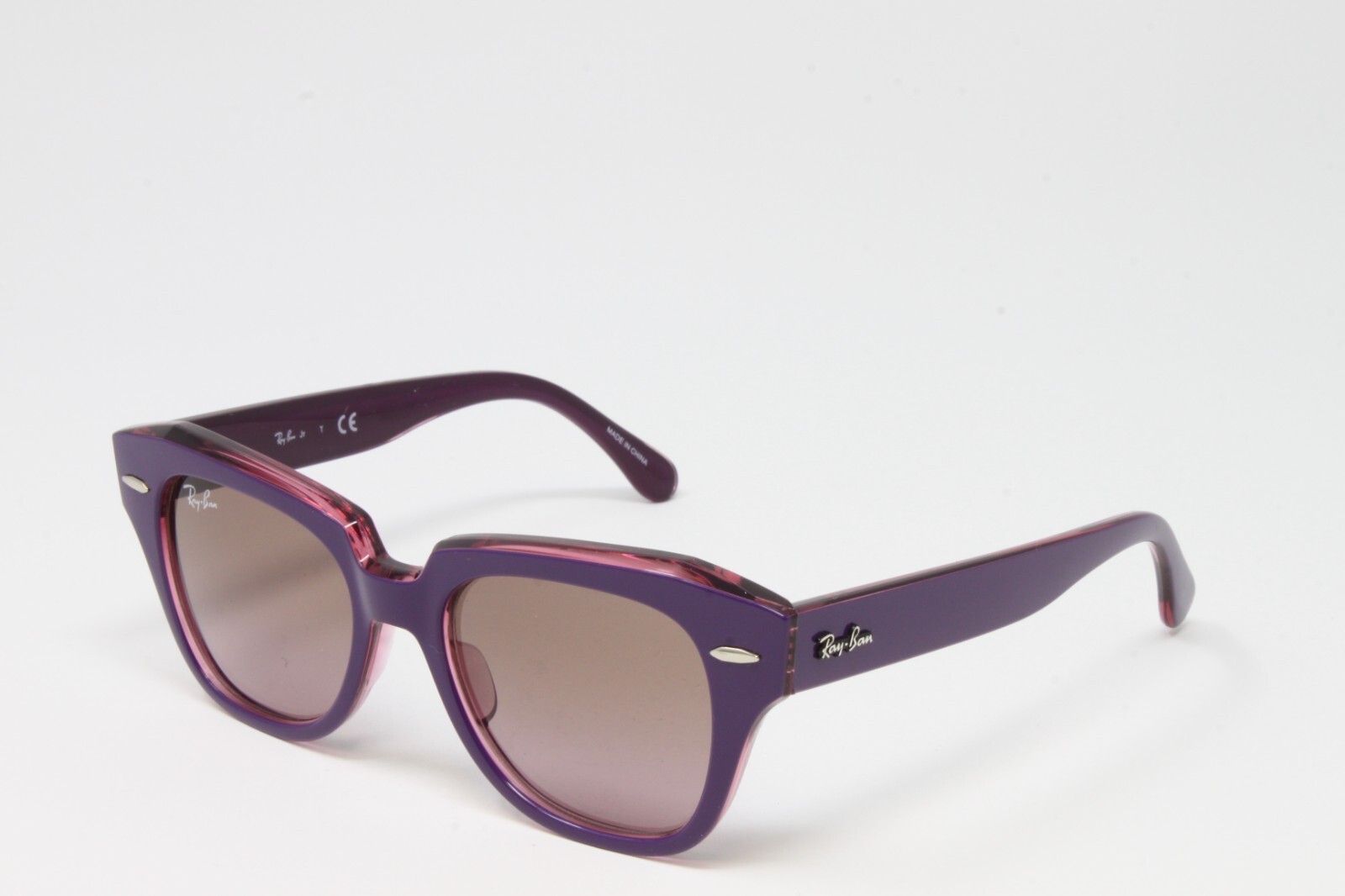 Ray Ban Junior Sunglasses State Street RJ9186S 711814 Violet on Pink Transparent