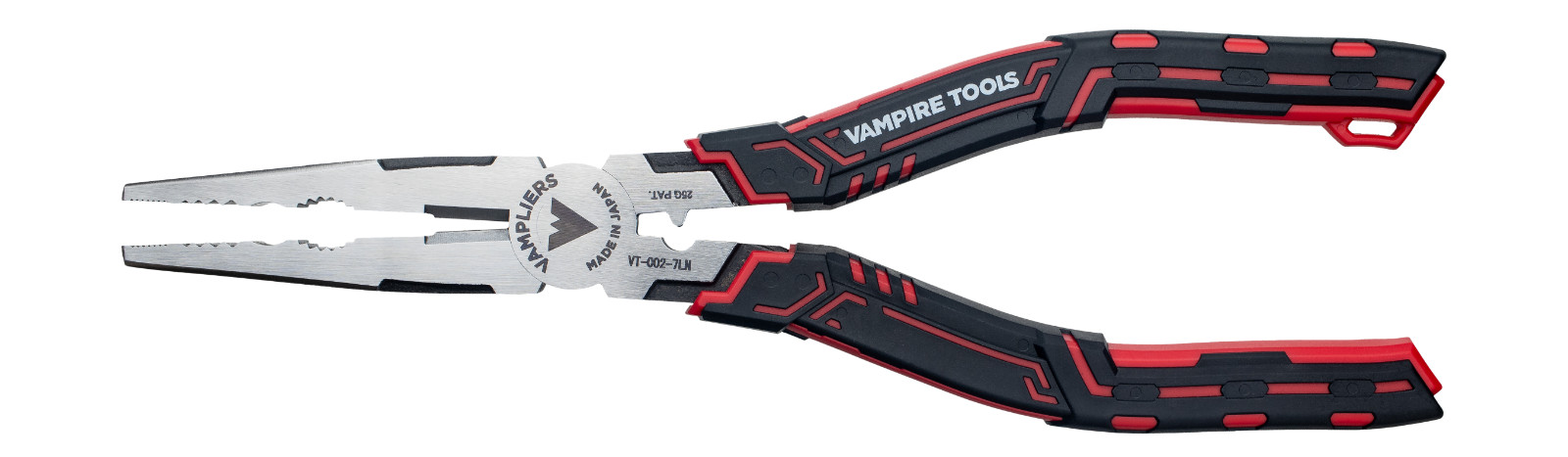 VAMPLIERS CAIMAN 7.5" Screw Extractor Long Nose Pliers W/ Crimper + Wire Cutter