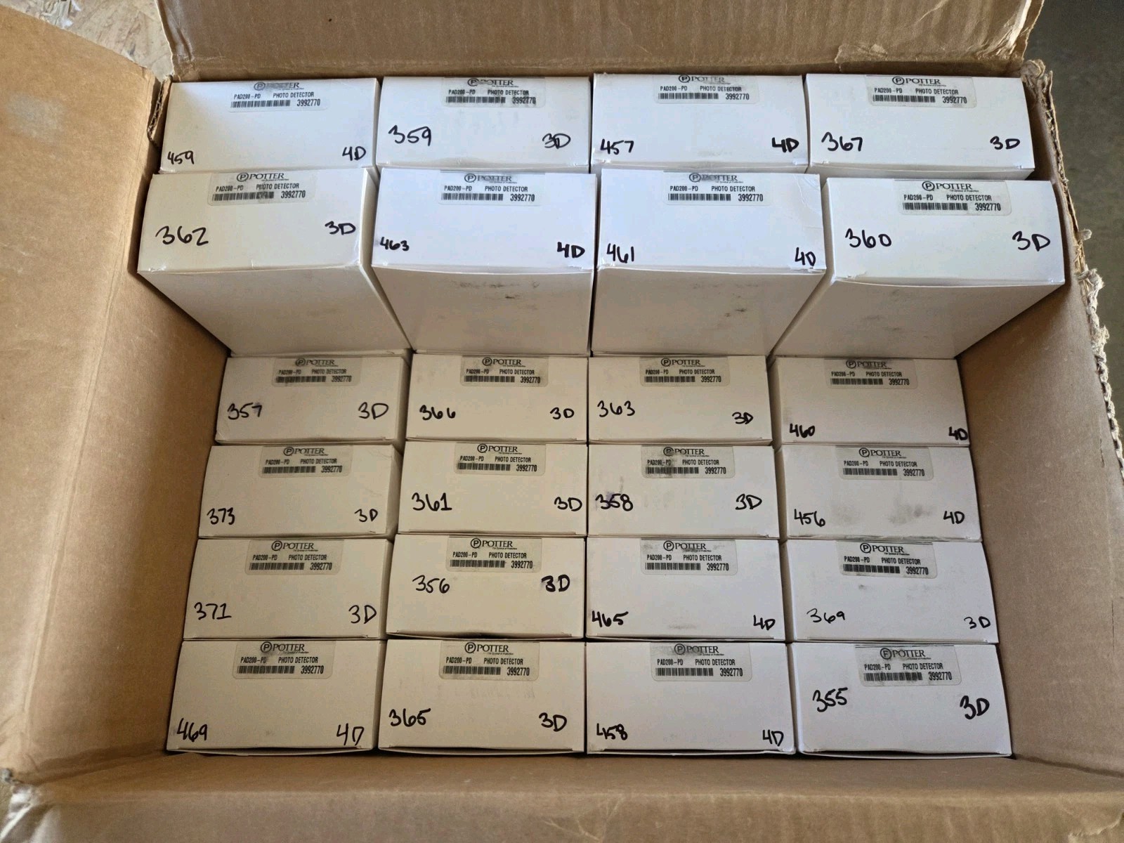 POTTER PAD200-PD PHOTOELECTRIC SMOKE DETECTOR *NEW WITH MARKER WRITING* 32 AVAIL