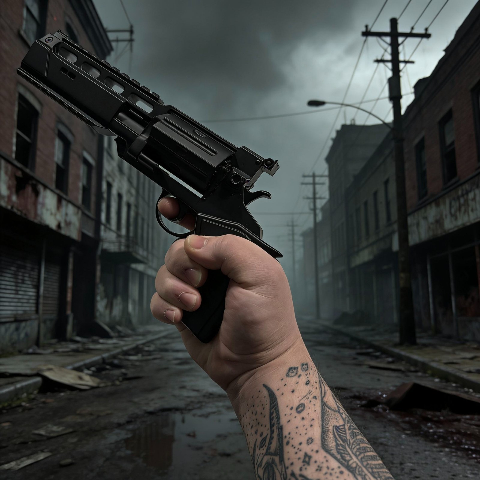 Hand Cannon Replica Prop Toy for Cosplay Resident Evil 9:Requiem