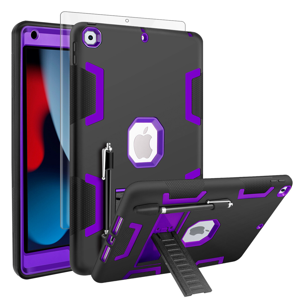 iPad 9th/8th/7th Generation Case 10.2" Shockproof Heavy Duty Rugged Stand Cover