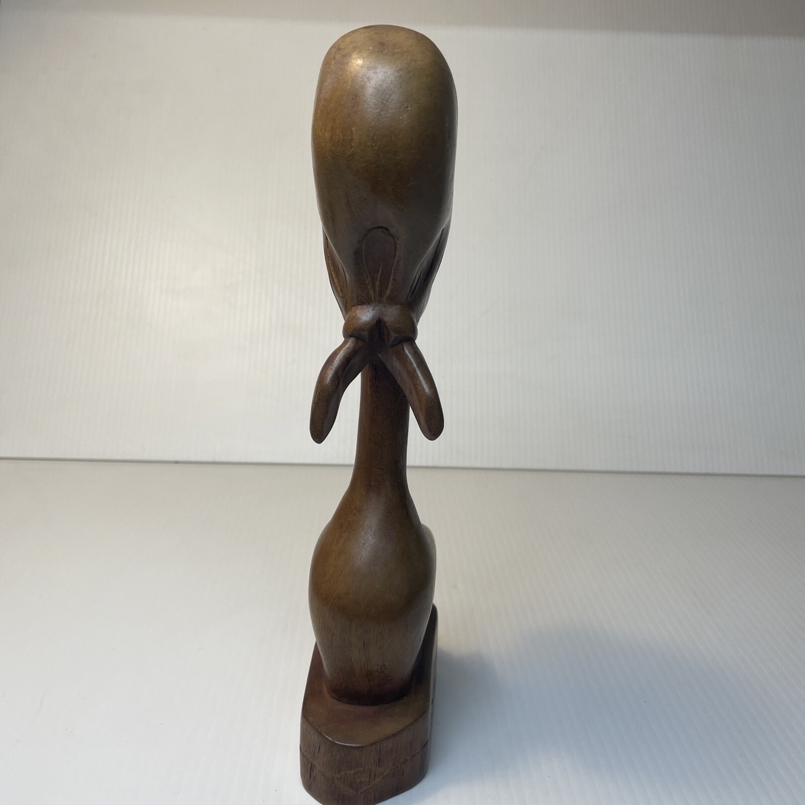 African Haitian Woman Bust Hand Carved Wood Tribal Figurine Art Statue Nude