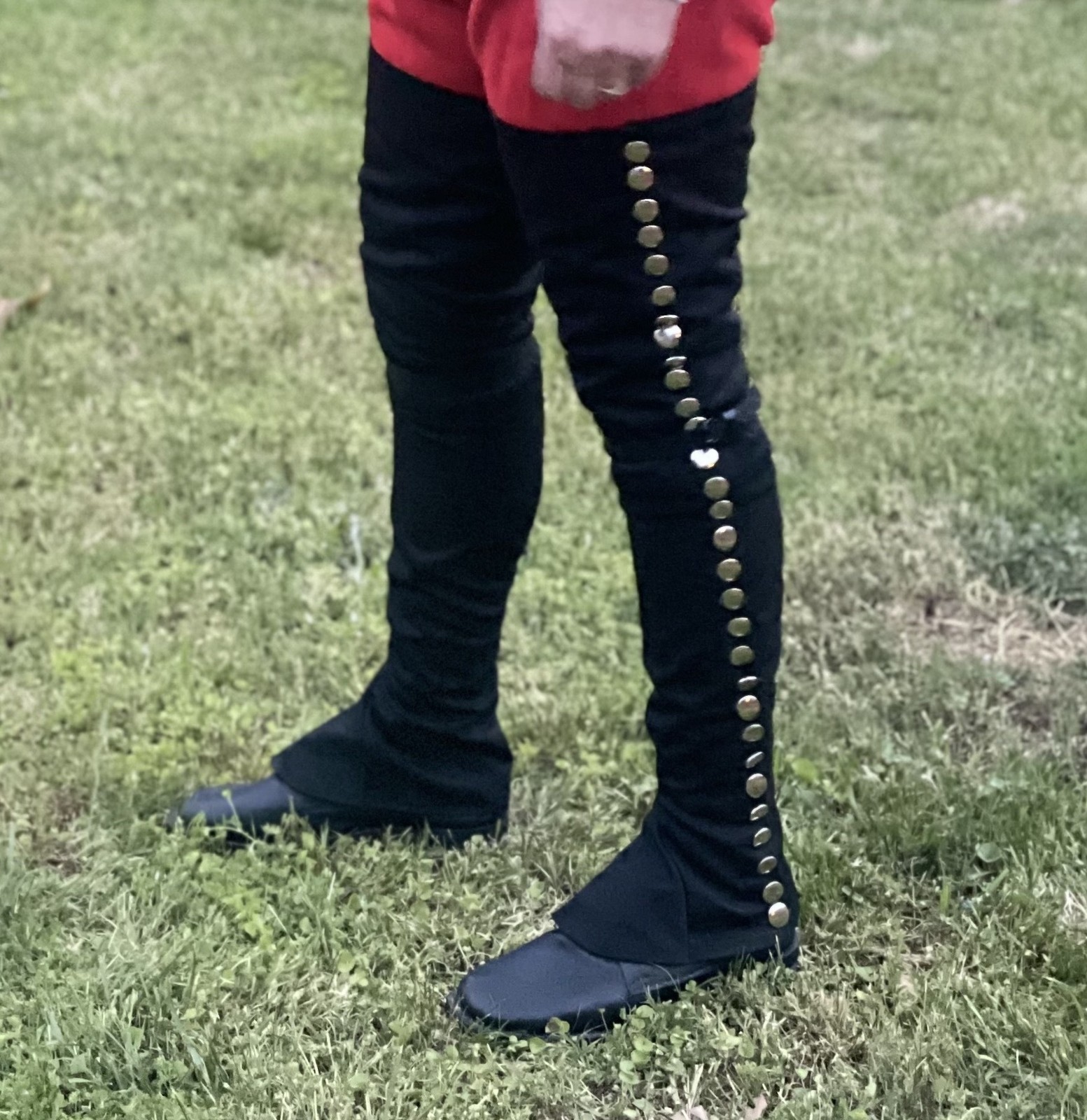 Black Over-The-Knee Gaiters - F&I, Revolutionary War