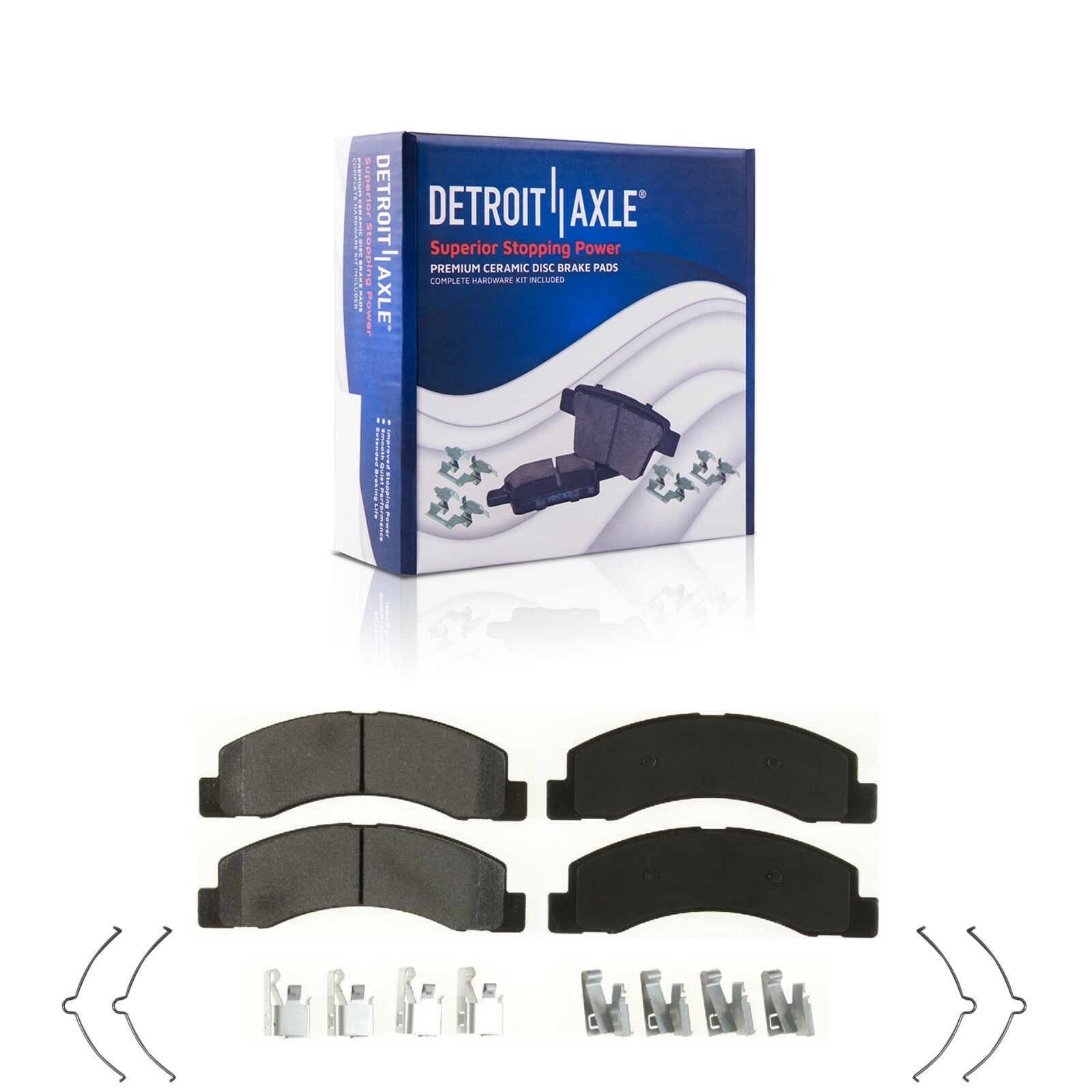 Front Disc Calipers + Brake Pads for 1999-2004 F-250 F-350 Super Duty Excursion