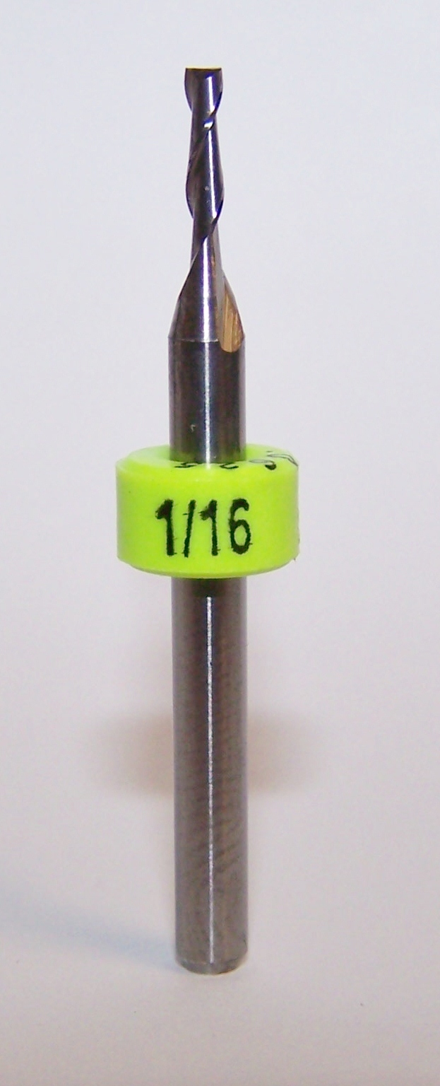 (5) 1/16" (.0625") CARBIDE END MILL 2 FLUTE KYOCERA 1600.0625.250