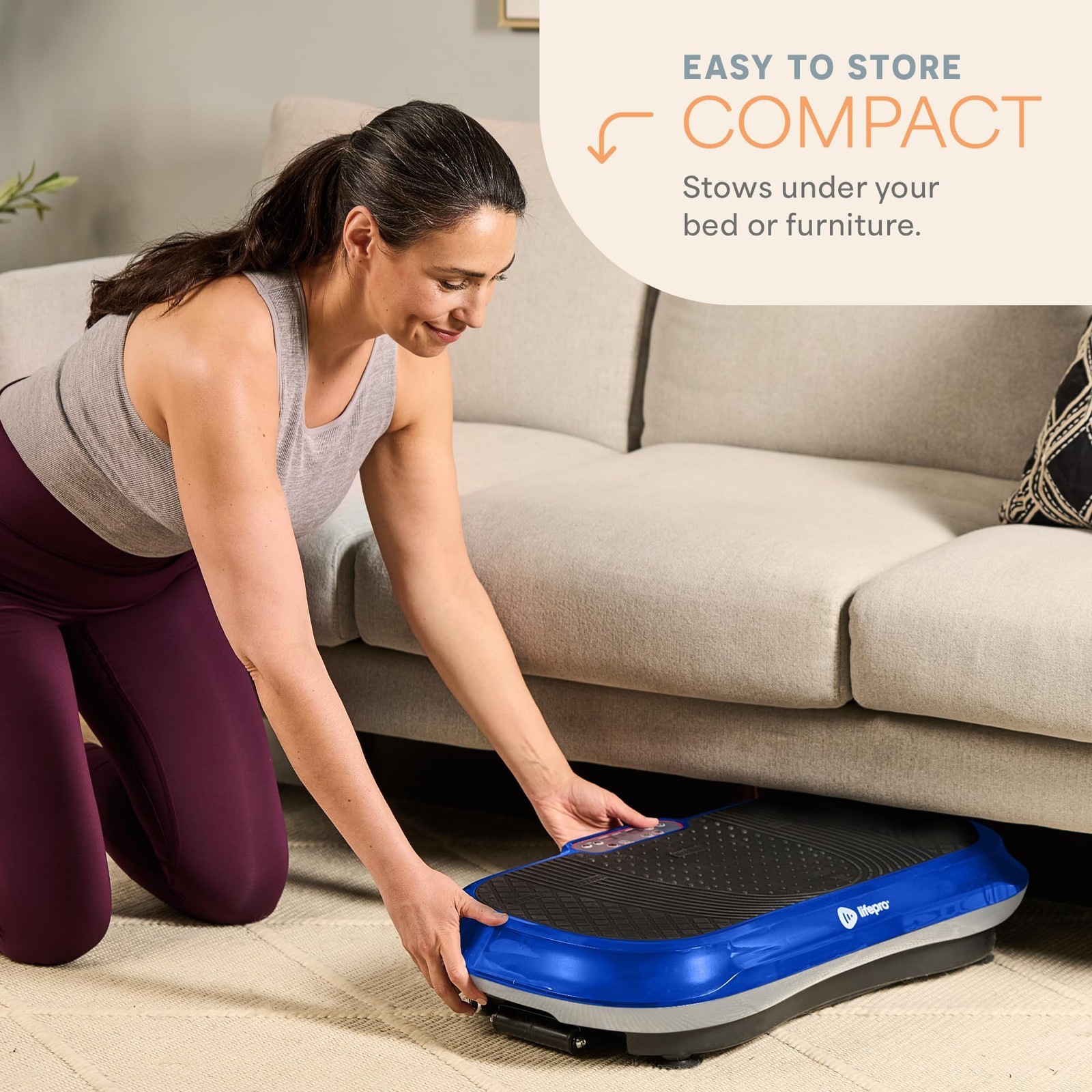 Lifepro Waver Vibration Plate Exercise Machine – Whole Body Workout Fitnes -Blue