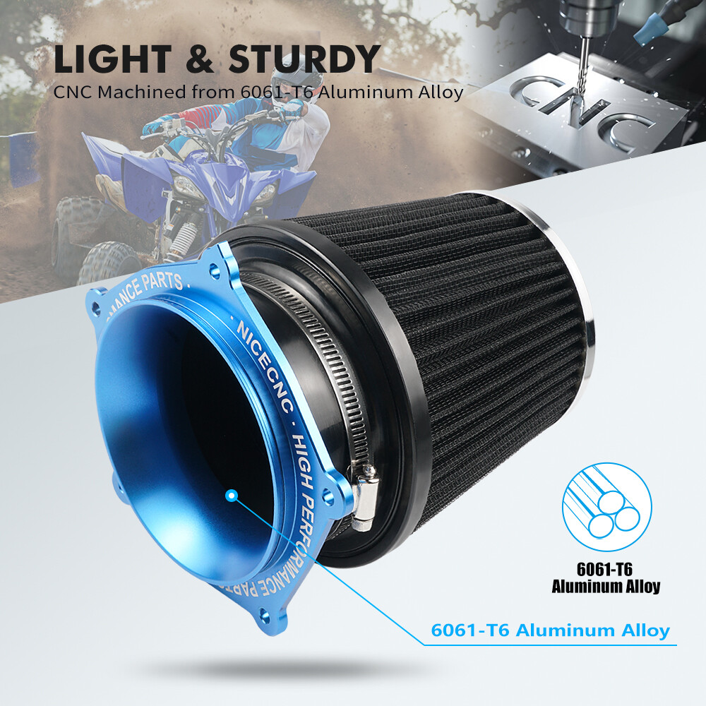 For YAMAHA YFZ450R Air Filter Intake With Holder Adapter Kit #5TG-14451-01-00