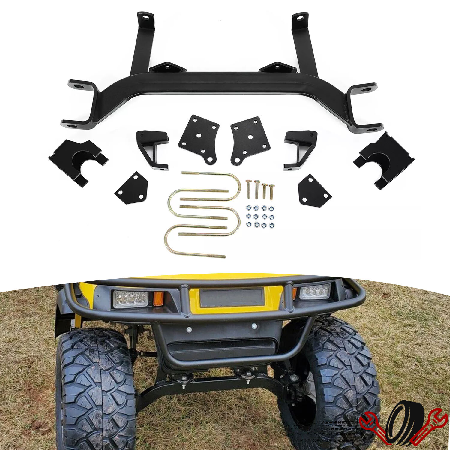 5" Drop Axle Lift Kit For EZGO TXT Medalist 1994-2001.5 Gas Models Golf Cart