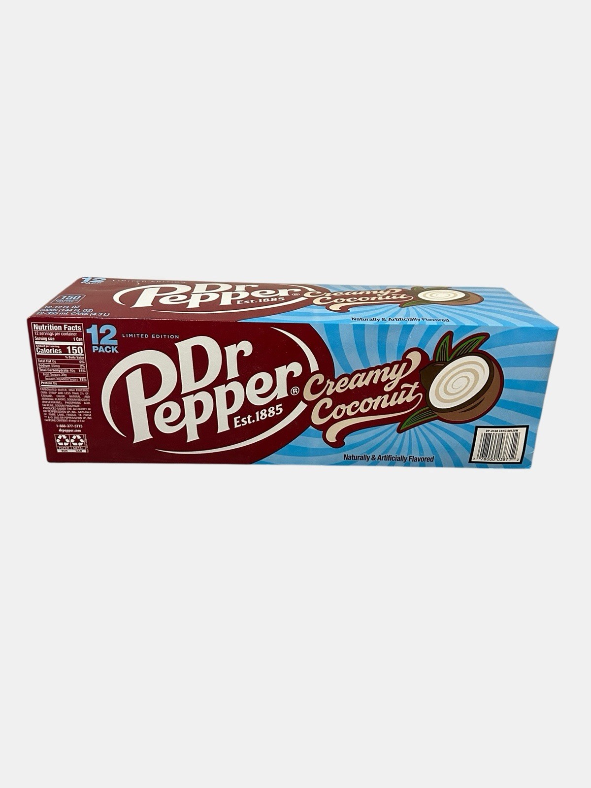 Dr Pepper Creamy Coconut LIMITED EDITION 12 Pack - Expires 12/07/2026