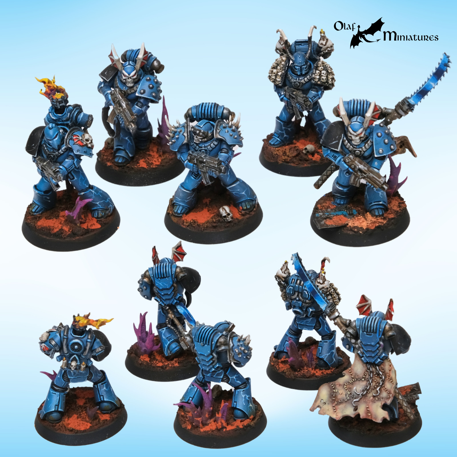 Horus Heresy Night Lords army 30k - highly converted, studio painted