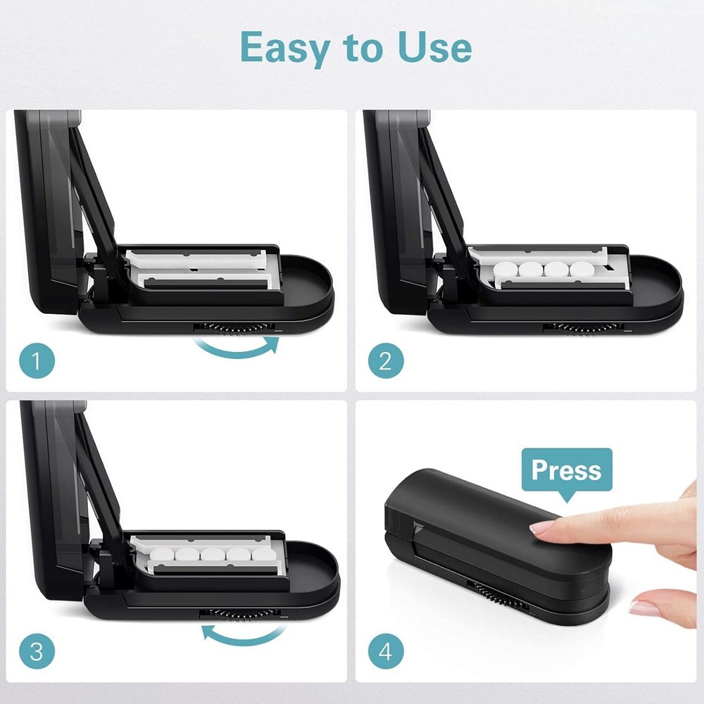 Pill Tablet Cutter Splitter Blade Box Case For Small / Large Pills Fast Easy Cut