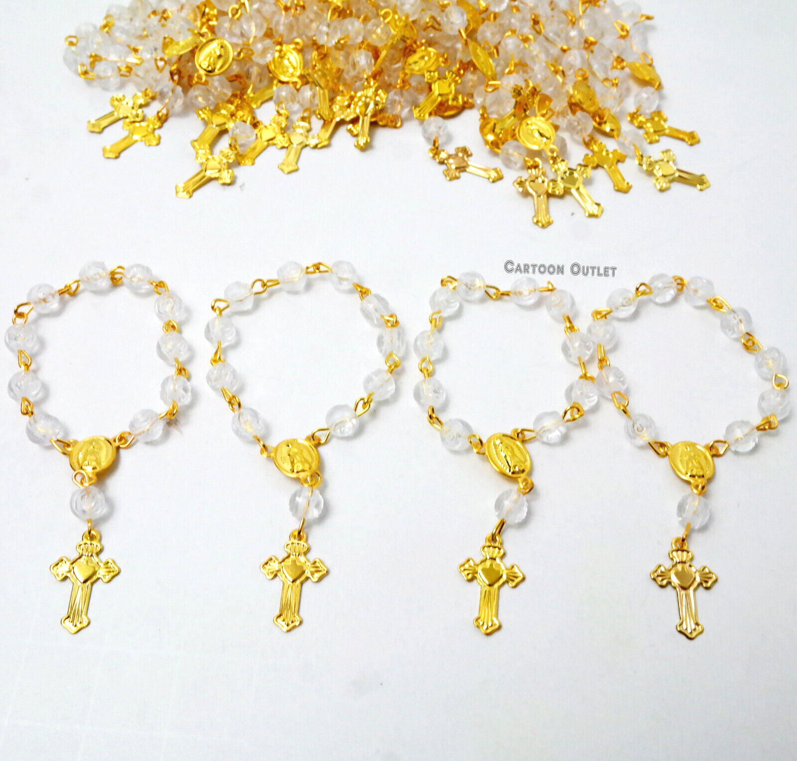 24 Baptism Mini Rosary Favors Communion Rosario Wedding Recuerdos Bautizo Boda