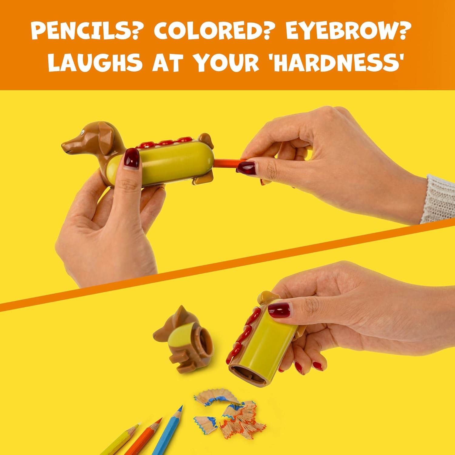 🌭😂 Hotdog Pencil Sharpener Funny Gag Gift – Butt Sharpener Desk Accessory Toy