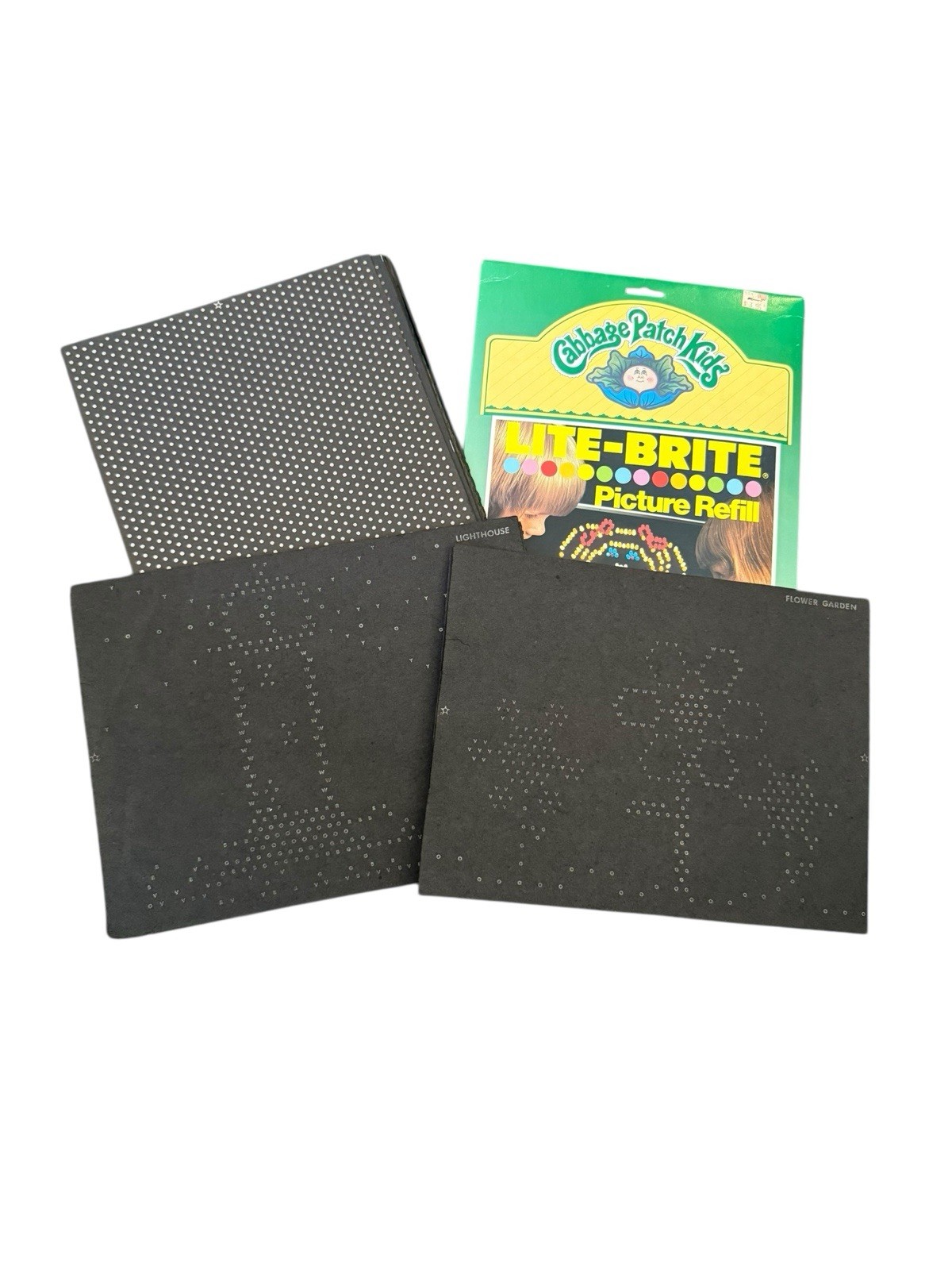 Lot Over 50 Lite-Brite Refill Sheets Cabbage Patch Warner Bros Blanks
