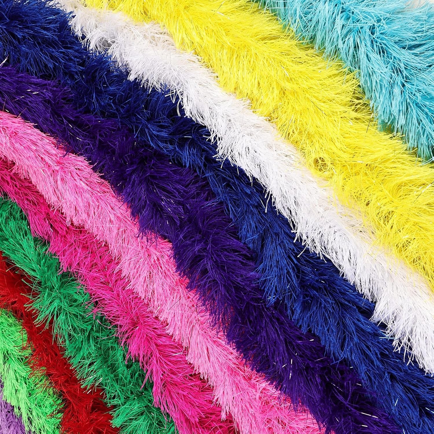 7 Color Fluffy Boa Artificial 5ft Feather Faux Fur Costume Halloween Decoration