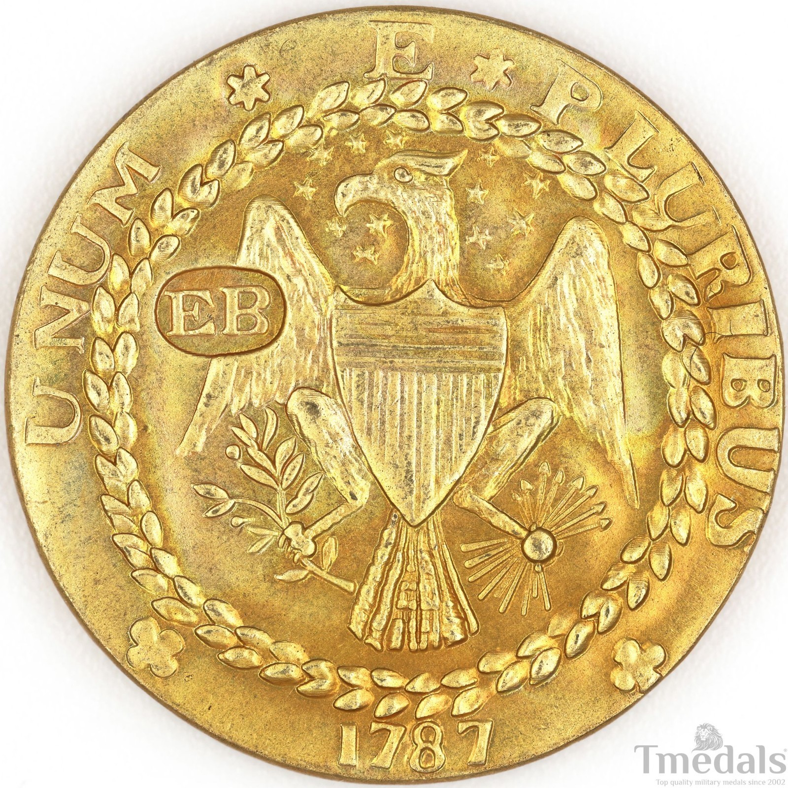 1787 Brasher Doubloon Gold-Plated Historical Commemorative Medal Replica