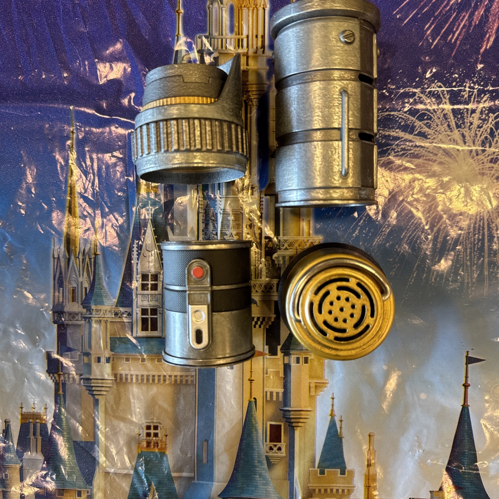 4 Piece Disney's Galaxy's Edge Lightsaber Parts Scrap Metal Savi's Workshop