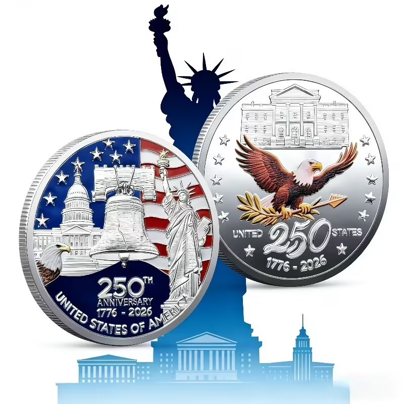 *250TH ANNIVERSARY* USA 1776-2026 Coin - Like Medal Round - Only $1.59 Shipping!