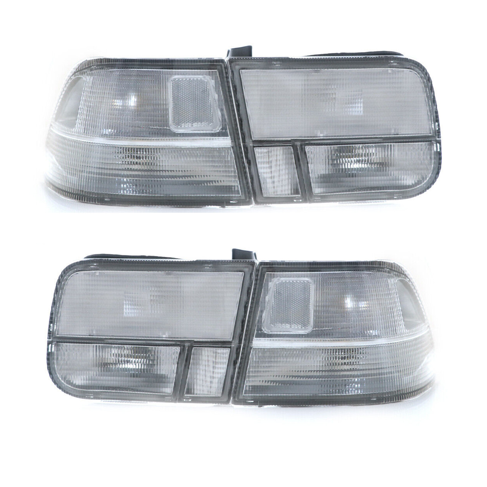 JDM EK All Clear 4PCS Rear Tail Light EX Si For 1996-2000 Honda Civic 2D Coupe
