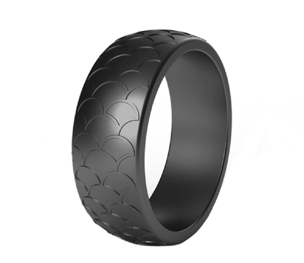 7 Pack Silicone Wedding Rings, Unisex Rubber Bands for Active Lifestyles & Sport