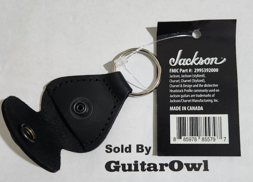 JACKSON HEAVY GUITAR PICKS 351 Black Bomb 1.0mm Leather pick holder keychain