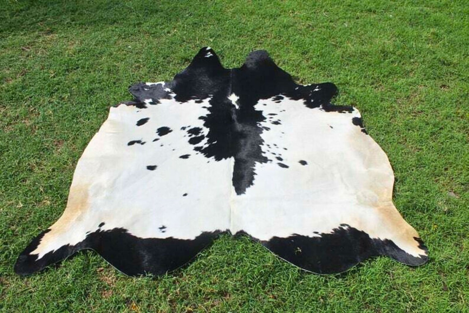 NEW LARGE 100% COWHIDE LEATHER RUGS TRICOLOR COW HIDE SKIN CARPET AREA