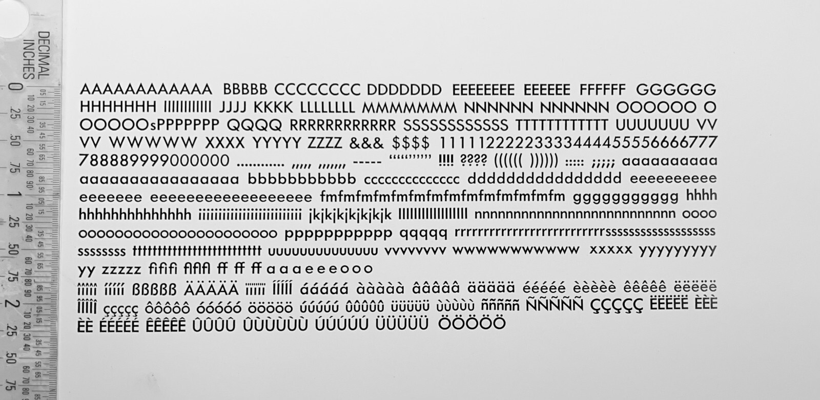 New Letterpress Type - 12 Pt. Futura Medium + Spanish, German & French accents