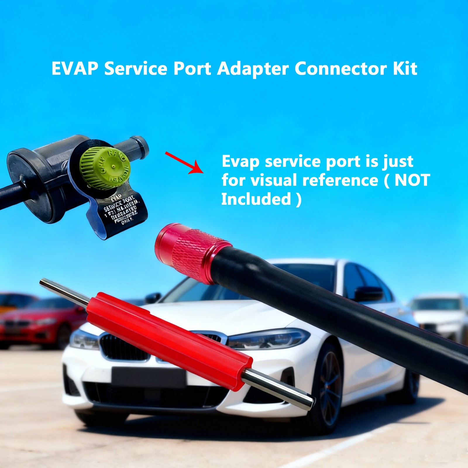 US STOCK EVAP Adapter Smoke Machine Service Port M12x1.5mm Connector Leak Tester
