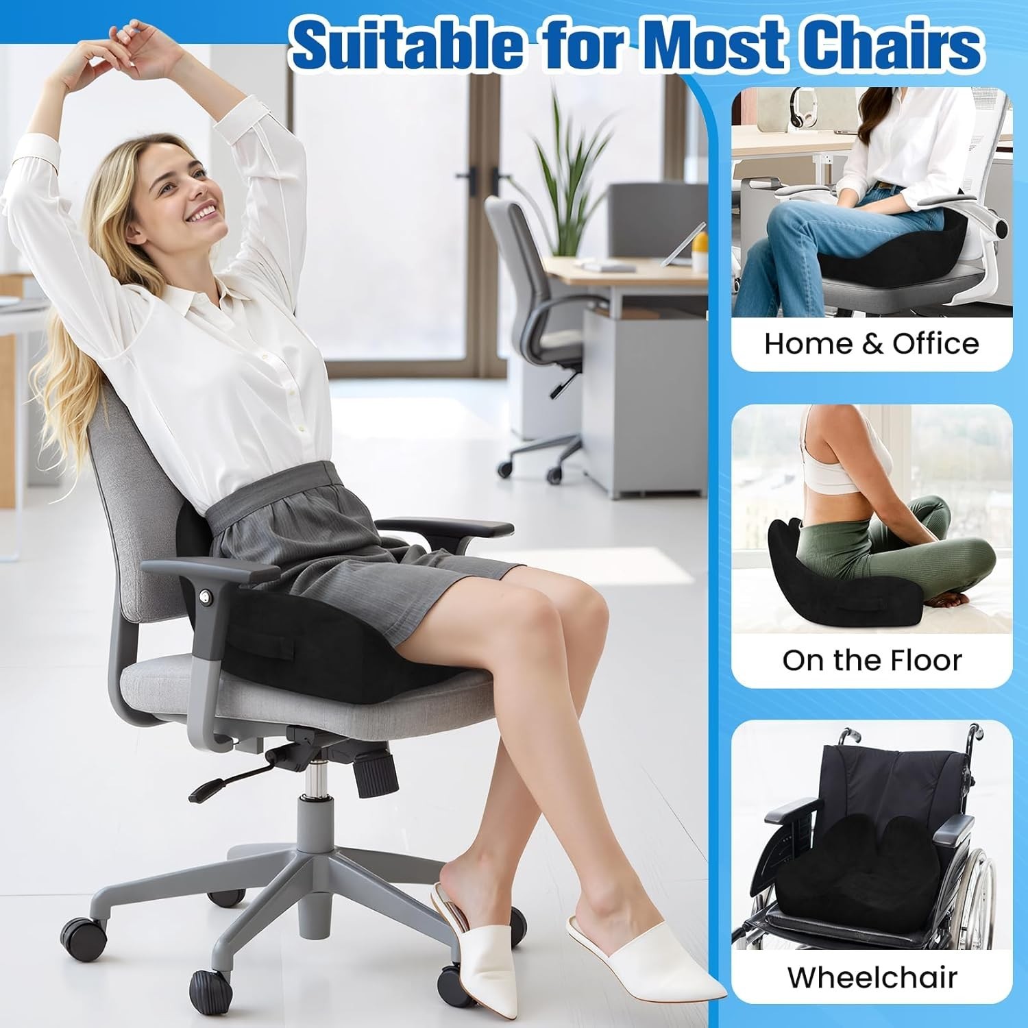 Cushion Lab Patented Pressure Relief Seat Cushion for Long Sitting Hours