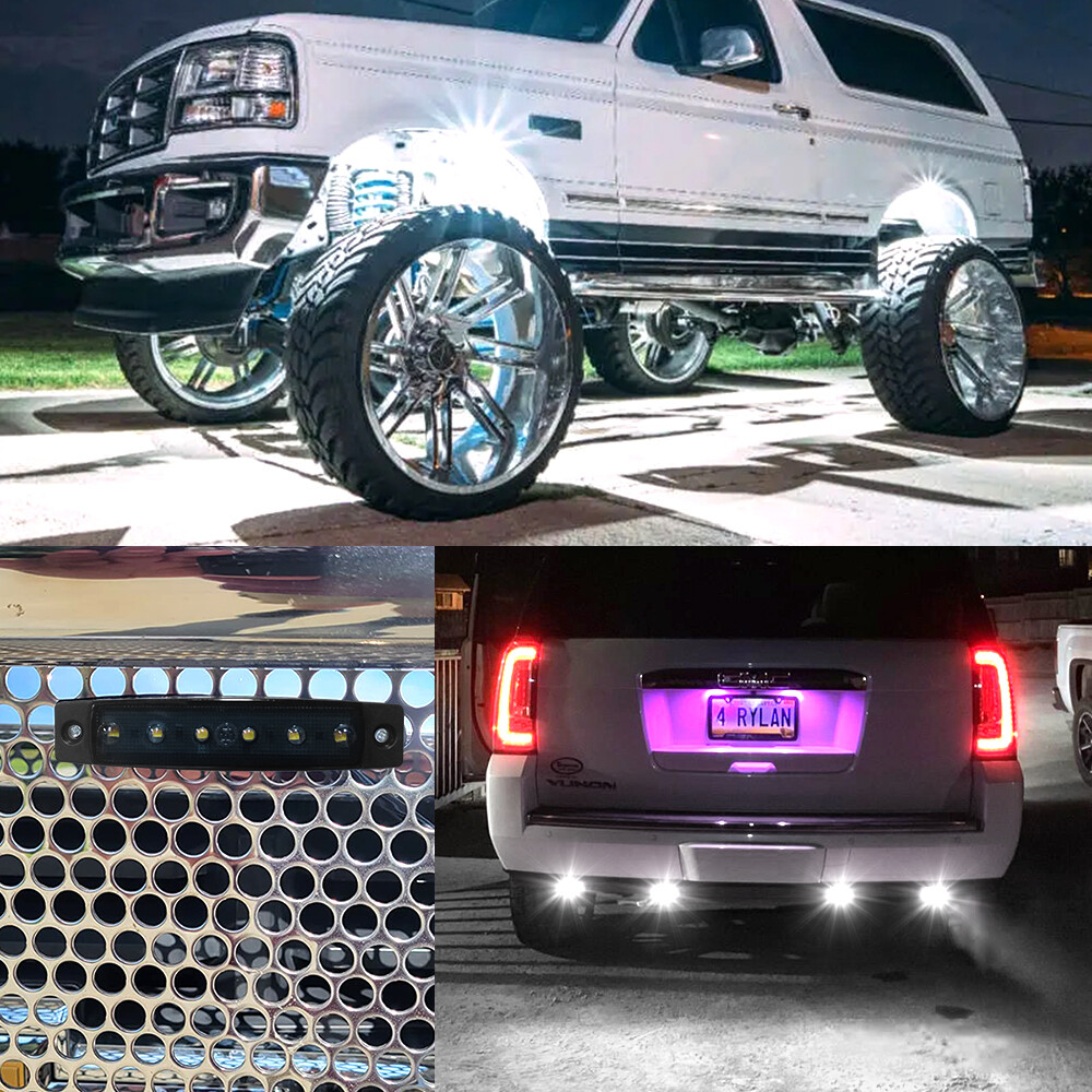 10*Smoke White LED Rock Lights For Jeep Offroad Truck Underbody Wheel Well Light