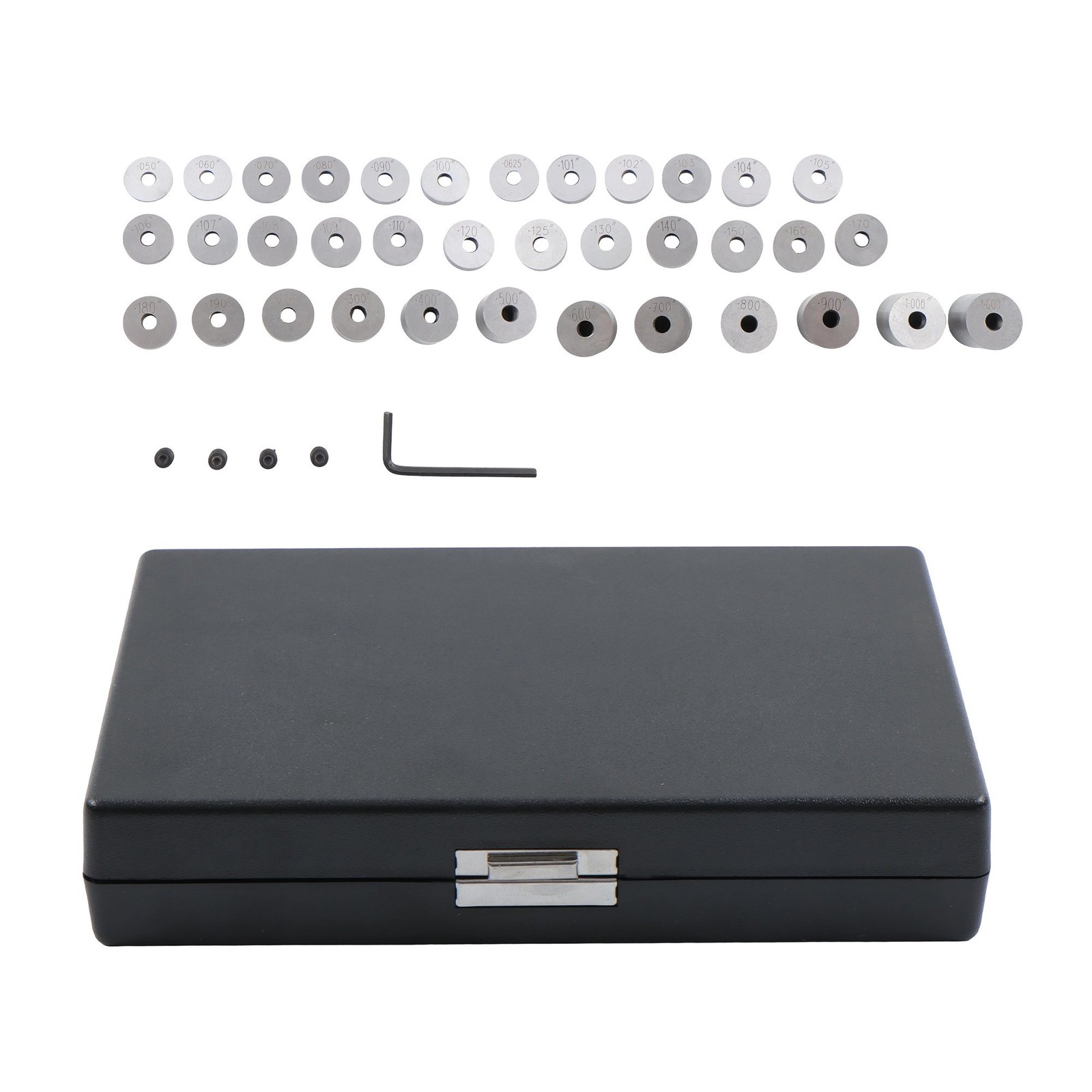 Versatile 36pc Steel Round Gage Block Kit for Technical Measuring