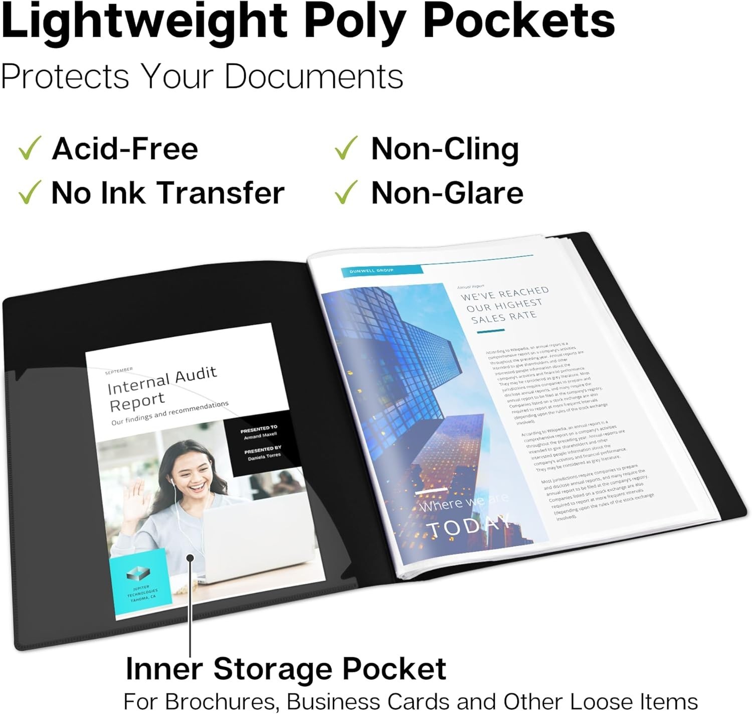 8.5x11 Portfolio Binder - 48-Pocket Organizer for Long-Term Protection