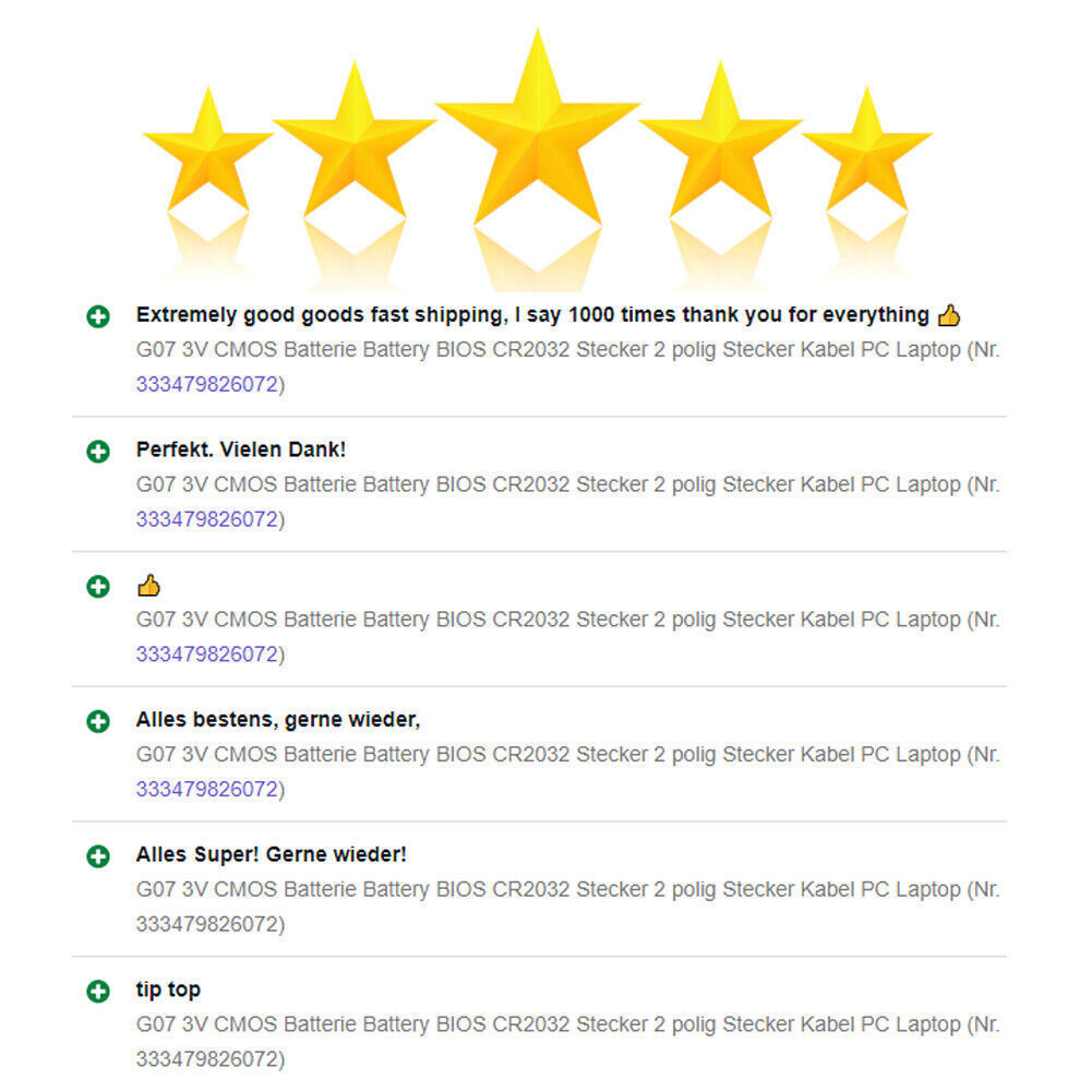 10X Long 2 Pin Wire CMOS RTC BATTERY For Lenovo HP Dell Asus Toshiba IBM Laptop