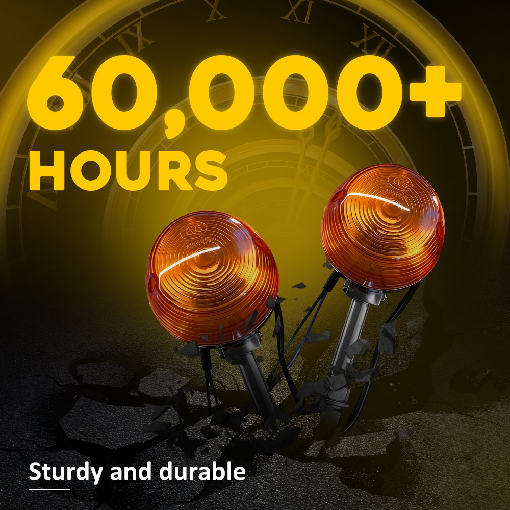 2x Front/Rear Turn Signal - Single Filament Fit Honda CB175/200/350/450/500/750