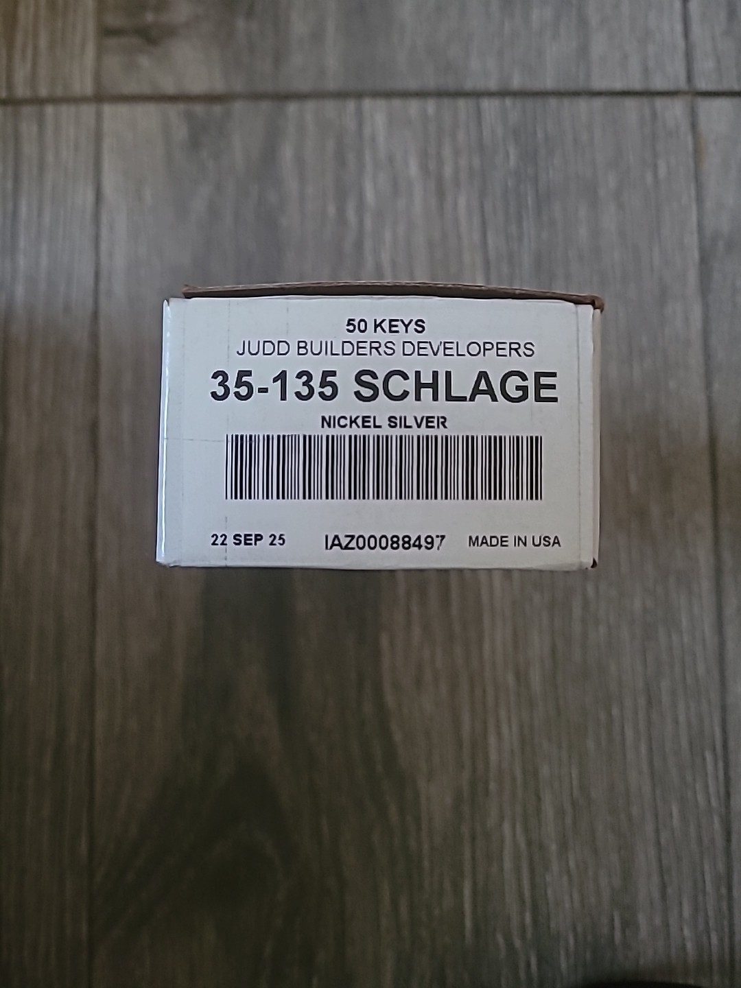 Schlage 35-135 Key Blanks - Nickel Silver - Box of 50