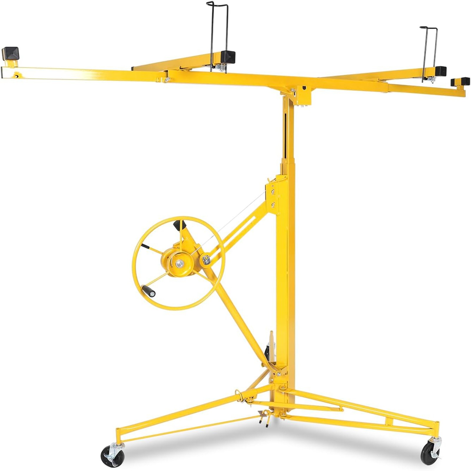11FT Drywall Lift Panel Hoist Jack Lifter Dry Wall Construction Tool Yellow
