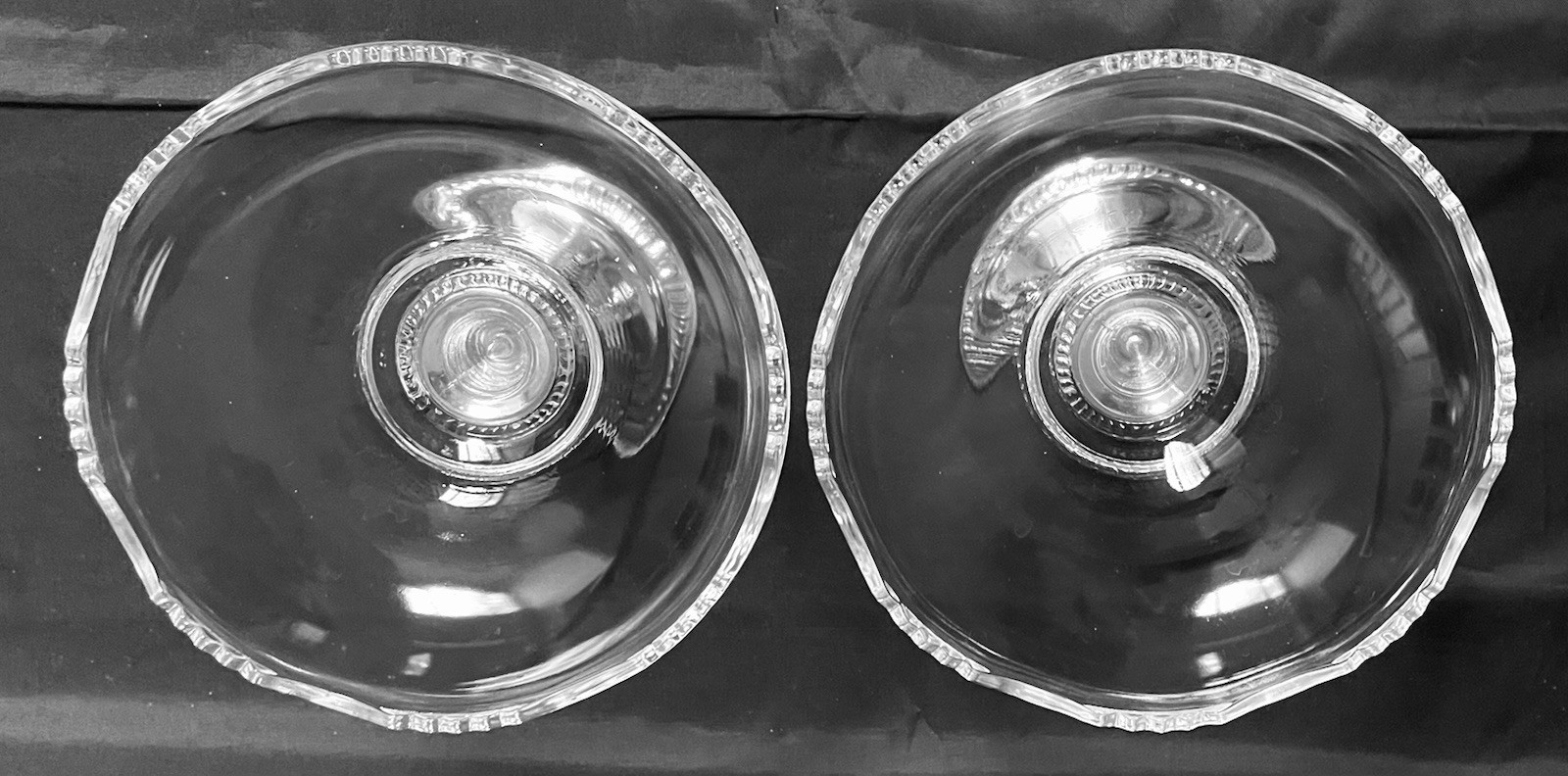 PAIR VTG Frank Whiting Weighted Sterling Silver Candlestick Candy Dish Compotes
