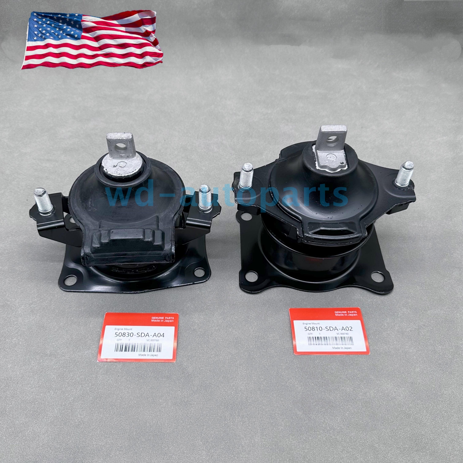 OEM! 3PC Motor Mounts Set for 03-07 Honda Accord 04-08 Acura TSX 2.4L Auto Trans