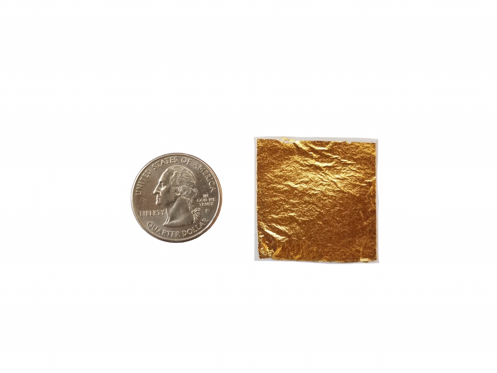 GOLD LEAF SHEET 24K PURE 99.99% GOLD THAI GILDING FOIL - 1.35" 10 SHEETS