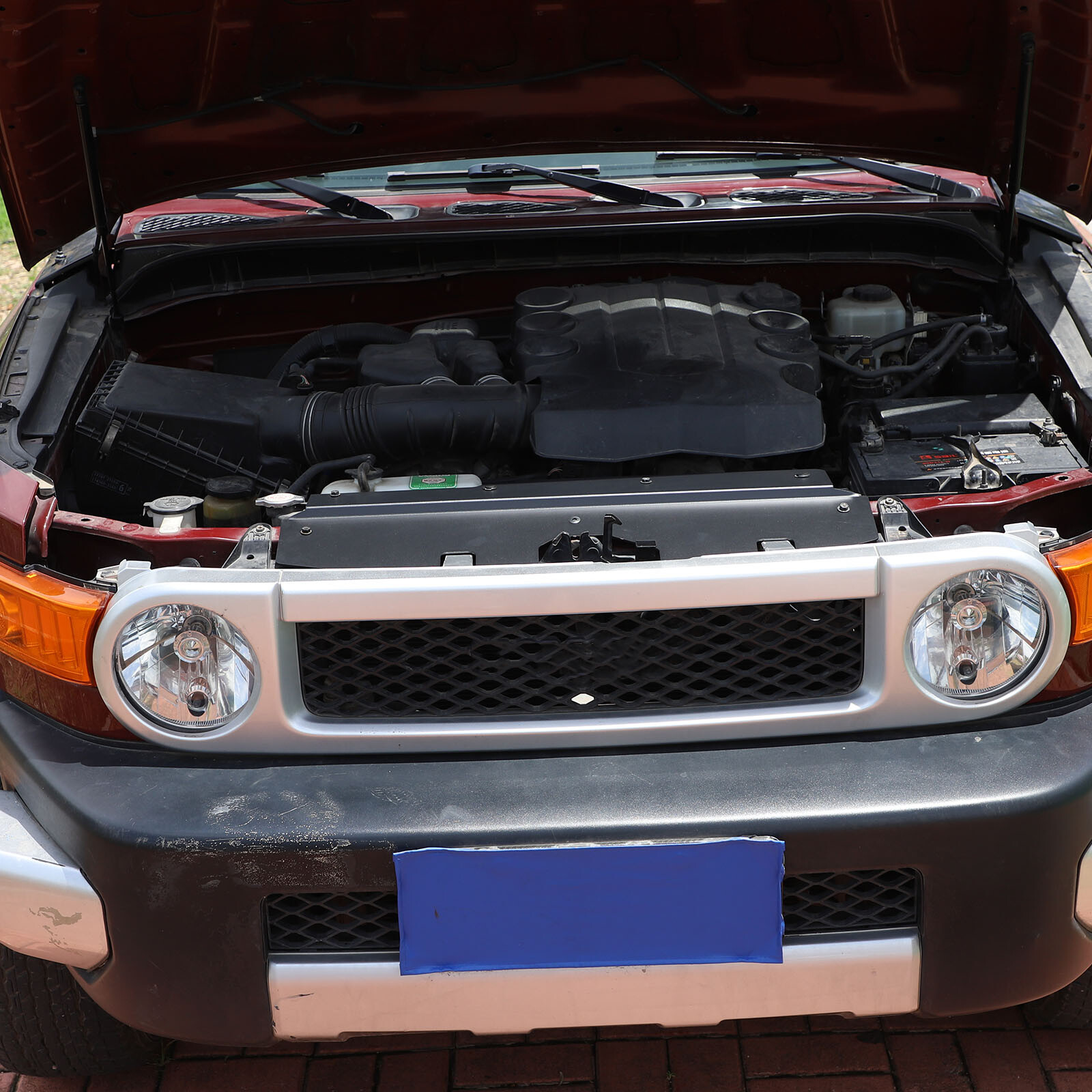 Aluminum Alloy Radiator Cooling Plate Black For Toyota FJ Cruiser 2007-2021 1PCS