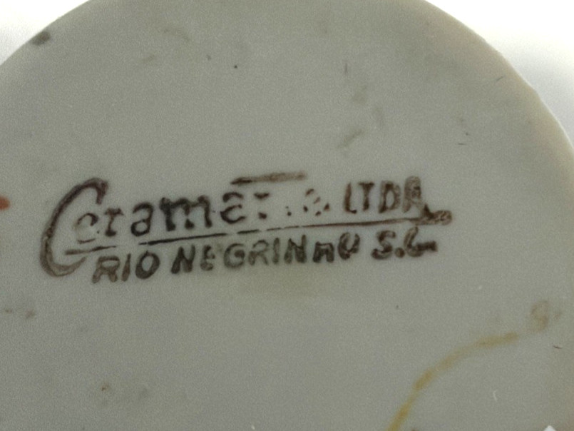 Vintage Ceramarte Rio Negrinho Brazil GERMAN mini beer steins hand painted set 2