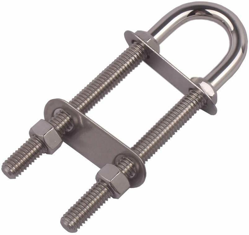 Stainless Steel Marine Boat Stern Bow Eye Tie Down U Bolt 5" Length