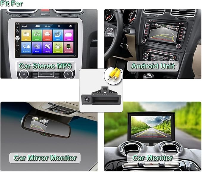 Car Reverse Camera Rear View For BMW E60 E82 E90 Trunk Handle Backup Parking Cam