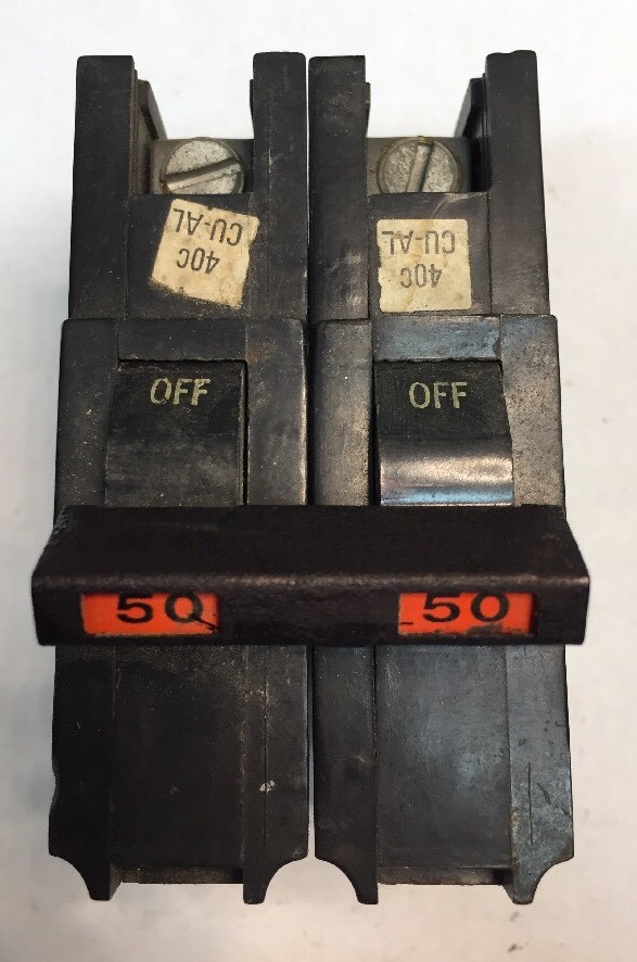 Federal Pacific FPE Stab-Lok Breaker 2 Pole 50 Amp 240V Thick - Ships Today