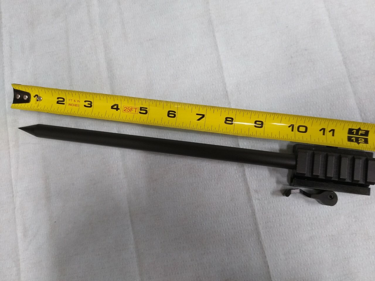 1/2"OD Steel Picatinny Rail Rifle,Shotgun,Crossbow Spike Bayonet Glass Breaker