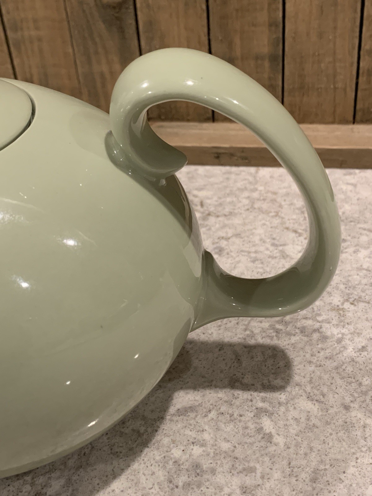 Beautiful Sage Green Ceramic Tea Pot Pitcher Marked #2 On Bottom