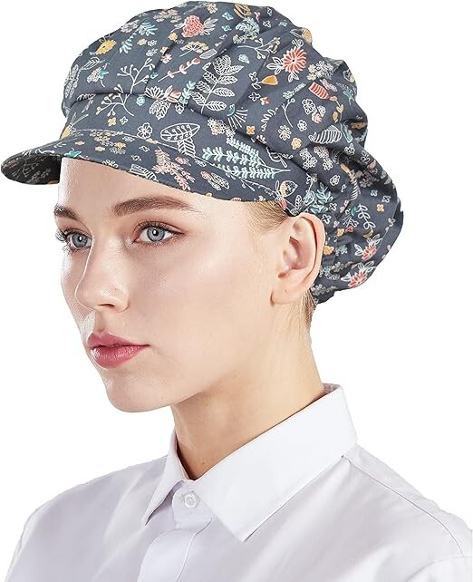 3pcs Chef Hats for Women Men Chef Caps Work Hats Kitchen Cooking Bakers Hat f...