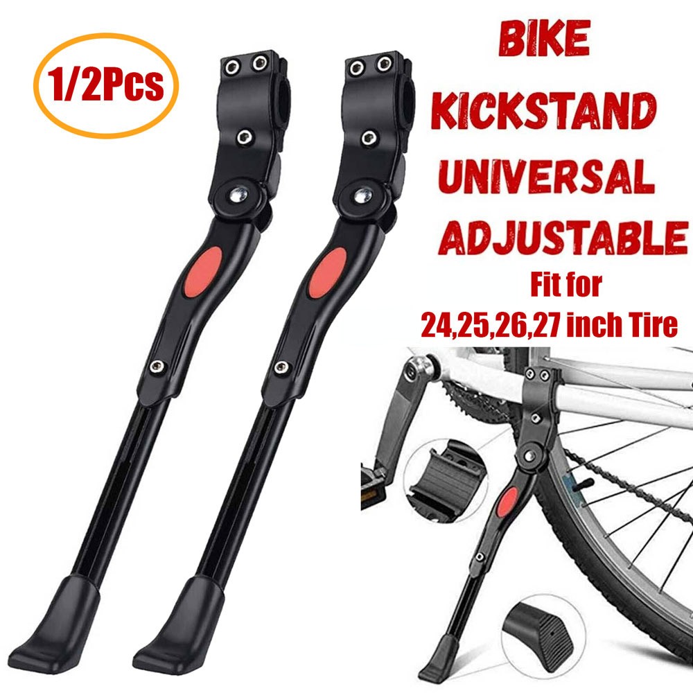 1/2 Bike KICK STAND Bicycle UNIVERSAL Mountain MTB Road Adjustable Side 24"-27"
