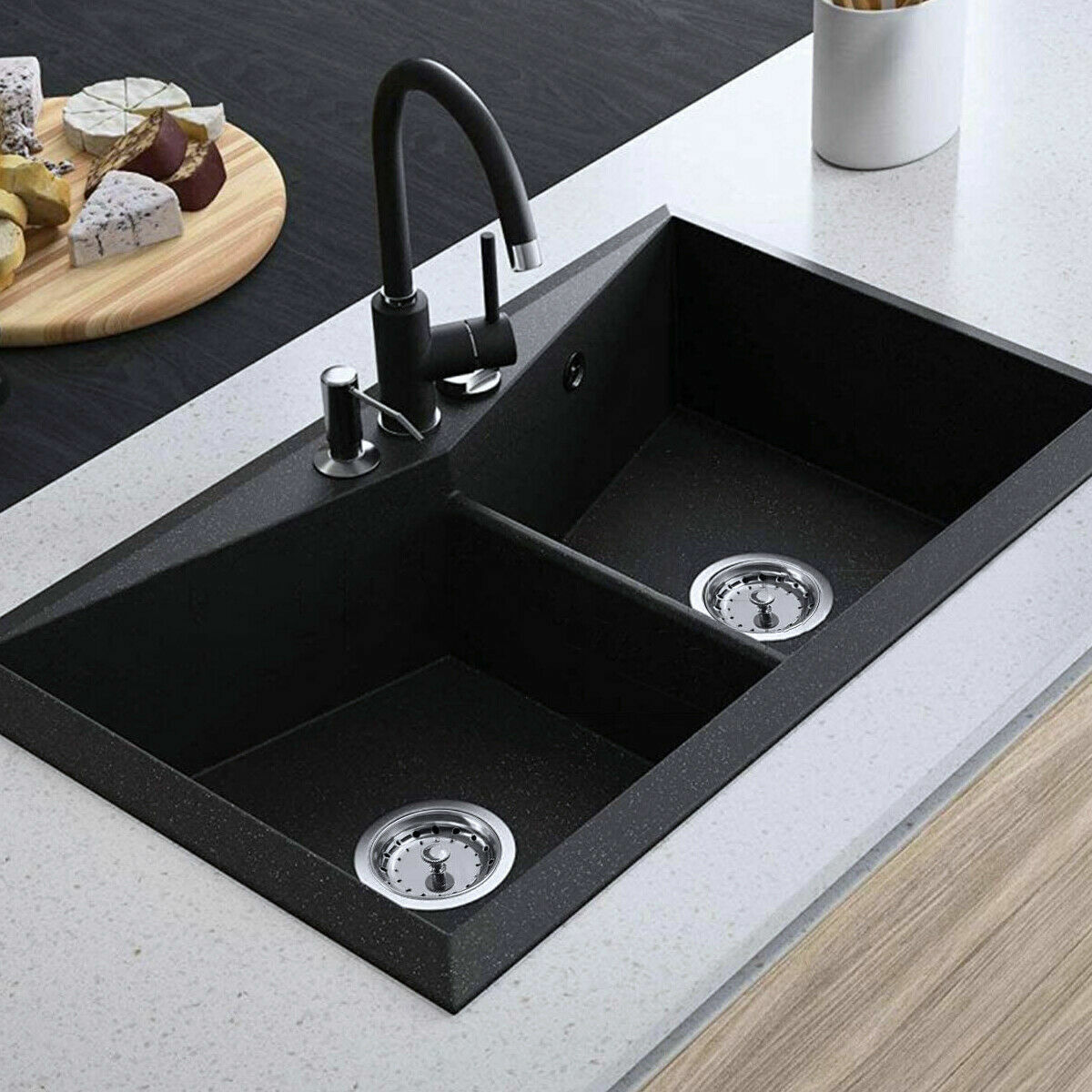 Stainless Steel Home Kitchen Sink Drain Stopper Basket Strainer Waste Plug Lot