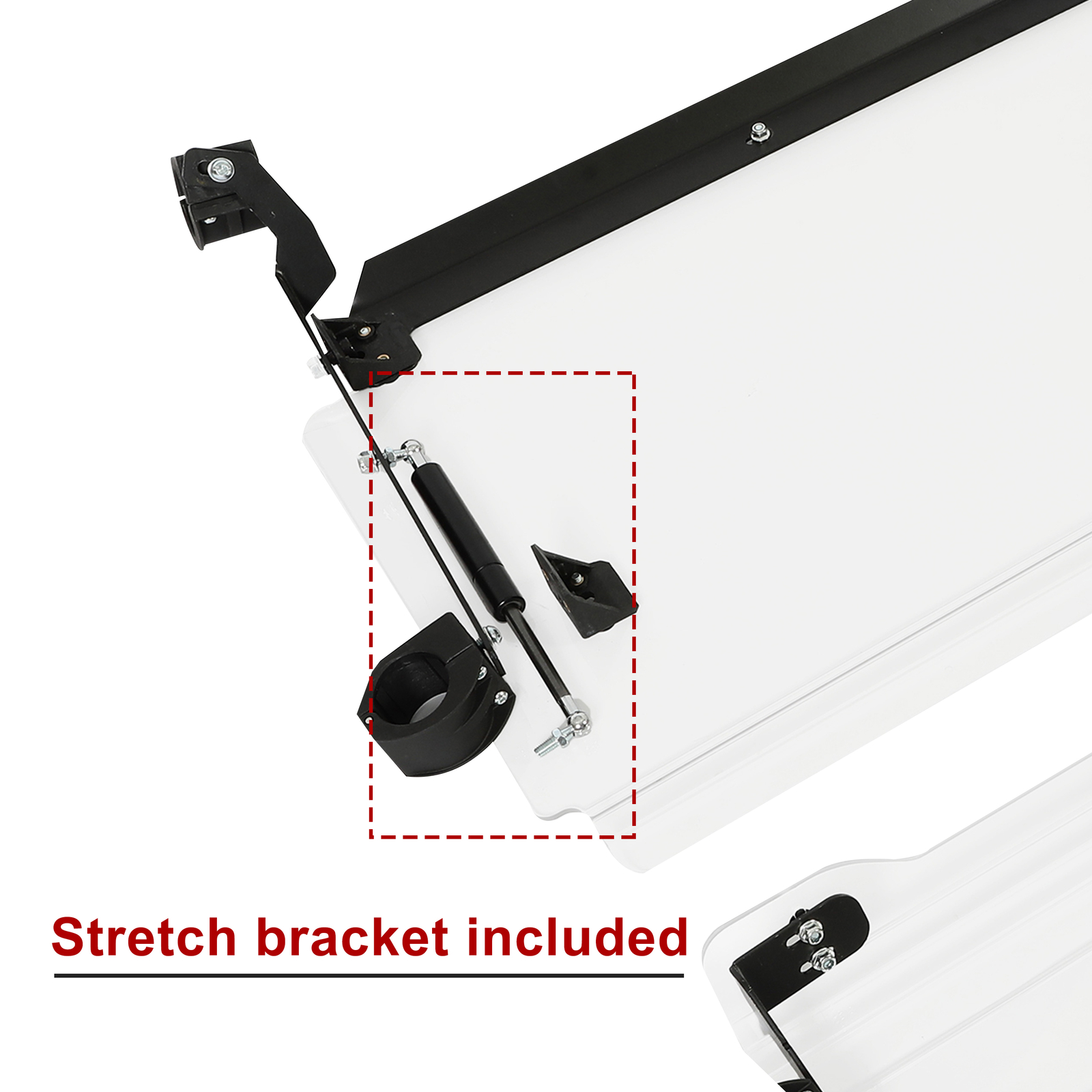 For Honda Pioneer 1000 / 1000-5 Clear Scratch Resistant Flip Windshield 2016-24